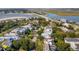 Aerial view of the property showcases the neighborhood's proximity to the beach and waterways at 108 Carolina Blvd, Isle of Palms, SC 29451