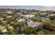 Aerial view of the property and surrounding neighborhood with proximity to the beach at 108 Carolina Blvd, Isle of Palms, SC 29451