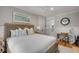 Comfortable bedroom featuring a plush bed, neutral decor, and a stylish writing desk at 108 Carolina Blvd, Isle of Palms, SC 29451