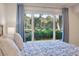Bedroom window showcasing a beautiful view of lush landscaping and tall trees at 1365 Dunlin Court, Share D, Kiawah Island, SC 29455