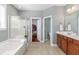 This bathroom features a bathtub and shower, and closet at 1417 Roustabout Way, Charleston, SC 29414