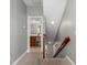 This hallway features carpet floors and a view to the bathroom at 1417 Roustabout Way, Charleston, SC 29414
