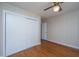 Bedroom featuring hardwood floors and convenient closet storage at 1707 Sharon Ave, Charleston, SC 29407