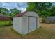 Storage shed in a well-kept backyard, providing ample space for storing tools and equipment at 1707 Sharon Ave, Charleston, SC 29407