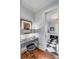 Bathroom entrance featuring black and white tile and modern accents at 187 Ithecaw Creek St, Daniel Island, SC 29492
