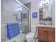 Modern bathroom with sleek shower and contemporary vanity at 204 Pointer Dr, Summerville, SC 29485