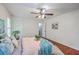 Inviting bedroom with wood floors, ceiling fan, and ample natural light at 204 Pointer Dr, Summerville, SC 29485