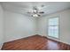 Simple bedroom showcasing hardwood floors and a window providing natural light at 204 Pointer Dr, Summerville, SC 29485