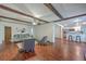 Open-concept living space with hardwood floors, and a seamless flow to the kitchen at 204 Pointer Dr, Summerville, SC 29485