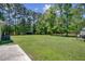 Expansive backyard featuring a lush lawn and mature trees, perfect for outdoor activities and enjoying nature at 209 Cheyenne Rd, Summerville, SC 29483
