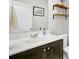 Bathroom with a dark wood vanity, and a white marble countertop at 212 Rubles Ln, Moncks Corner, SC 29461