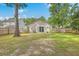 Spacious, fenced backyard with a well-maintained lawn and a patio area perfect for outdoor gatherings at 2427 Stingray Blvd, North Charleston, SC 29406