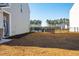 Spacious backyard with a fence, lush trees, and a glimpse of the serene water at 247 Godwit Dr, Summerville, SC 29486