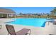Relaxing community pool with sun loungers and covered area, perfect for leisure and neighborhood gatherings at 292 Shadybrook Dr, Summerville, SC 29486