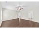 Bedroom featuring hardwood floors, neutral walls, ceiling fan and doors leading to other rooms at 3321 Tabard Rd, Johns Island, SC 29455