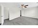 Spacious bedroom featuring neutral walls, gray carpeting and a ceiling fan at 3321 Tabard Rd, Johns Island, SC 29455