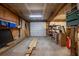 Spacious garage with overhead door, concrete floor, and ample storage space at 8374 Chisolm Plantation Rd, Edisto Island, SC 29438