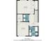 Upstairs floor plan with two bedrooms, laundry room, walk-in closet and a full bathroom at 8409 Hidden Bakers Trce, North Charleston, SC 29418