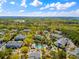 Scenic aerial view of a community with lush green landscaping and a sparkling swimming pool at 1025 Riverland Woods Pl # 106, Charleston, SC 29412