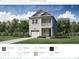Charming two-story home featuring Flagstone vinyl siding, white trim, and a welcoming porch at 104 Hawthorne Landing Dr, Goose Creek, SC 29445