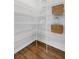 Spacious walk-in pantry with wire shelving and hardwood floors for ample storage at 109 Moscato Ln, Summerville, SC 29485