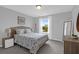 Cozy bedroom with neutral decor, comfortable bed, side tables, and natural light at 114 W Bradford Pointe Dr, Summerville, SC 29483