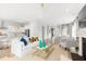 Open floor plan showcasing living room, kitchen, and dining area at 122 Moscato Ln, Summerville, SC 29485
