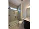 Modern bathroom featuring a glass-enclosed shower with tile surround and updated fixtures at 139 Summerwind Dr, Summerville, SC 29486