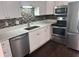 Kitchen with stainless steel appliances and updated countertops at 1735 Boone Hall Dr # K6, Charleston, SC 29407