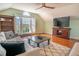 Cozy living room featuring a comfortable sofa, hardwood floors, and a large window with natural light at 192 Ashley Ave # C, Charleston, SC 29403
