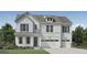 Beautiful two-story home featuring white siding, green shutters, a two car garage, and well-manicured landscaping at 2027 Riverbend Dr, Charleston, SC 29412