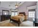 Bedroom featuring a large bed, accent lighting, ceiling fan, and neutral colors at 2154 Country Manor Dr Dr, Mount Pleasant, SC 29466