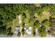 An aerial view of a property showcasing lush surroundings, a house, and outbuildings at 21785 Lowcountry Hwy, Ruffin, SC 29475