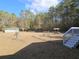 View of the private, fenced backyard from the back porch at 2300 Bethera Rd # B, Bonneau, SC 29431