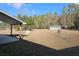 Expansive backyard with a view of the adjacent forest at 2300 Bethera Rd # B, Bonneau, SC 29431