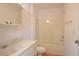 Bathroom featuring wood floors, a standard vanity, and tub with shower at 2300 Bethera Rd # B, Bonneau, SC 29431
