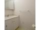 Powder room featuring a single sink vanity with wall mirror and good lighting at 2300 Bethera Rd # B, Bonneau, SC 29431