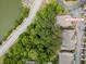Overhead shot of 3019 Fraserburgh Way showcasing verdant surroundings and proximity to a serene lake at 3019 Fraserburgh Way, Mount Pleasant, SC 29466