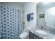 Updated bathroom featuring a shower/tub and a modern vanity with granite counters at 3769 Maidstone Dr, Mount Pleasant, SC 29466