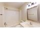 Bright bathroom features a shower-tub combination and a vanity with an framed mirror at 415 Parkdale Dr # 2F, Charleston, SC 29414