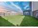 Well-maintained backyard with green grass and privacy fence, offering a serene outdoor retreat at 424 Carrara Dr, Summerville, SC 29486