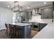 Modern kitchen featuring a center island, stainless steel appliances, and sleek gray cabinetry at 424 Carrara Dr, Summerville, SC 29486