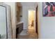 Bathroom with a sink, vanity, mirror, decorative mirror, and a view of the toilet through the doorway at 4407 S Shirley Dr, North Charleston, SC 29418