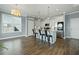 Kitchen with stainless steel appliances, granite countertops, and modern lighting fixtures at 490 Rowley Ln, Summerville, SC 29486
