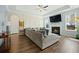 Inviting living room featuring a fireplace, comfortable seating, and natural light at 490 Rowley Ln, Summerville, SC 29486