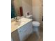 Functional bathroom with white vanity, and modern toilet, ready for your personal touch at 505 Sunnyside Way, Summerville, SC 29485