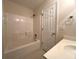 Simple white shower-tub combination at 505 Sunnyside Way, Summerville, SC 29485