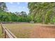 Spacious fenced backyard with storage shed and a blend of grass and natural ground cover at 5669 Sands Rd, Hollywood, SC 29449