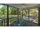 Inviting screened porch with a dining table, chairs, and views of the surrounding greenery at 622 Venning St, McClellanville, SC 29458