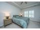 Bedroom features neutral decor, ceiling fan and shuttered windows at 7070 Pumpkinseed Dr, Johns Island, SC 29455